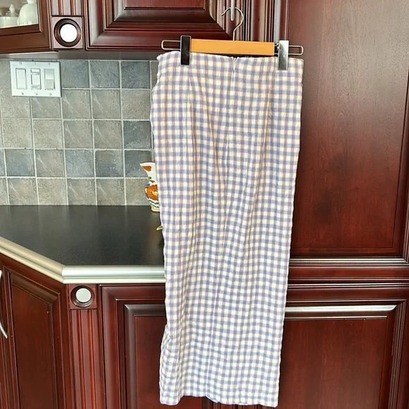 ZARA gingham knot midi skirt size medium - Picture 12 of 13